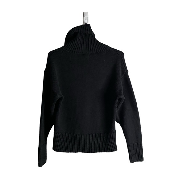 All:Row Women's Edie Black Ribbed Knit Sweater - Picture 10 of 10